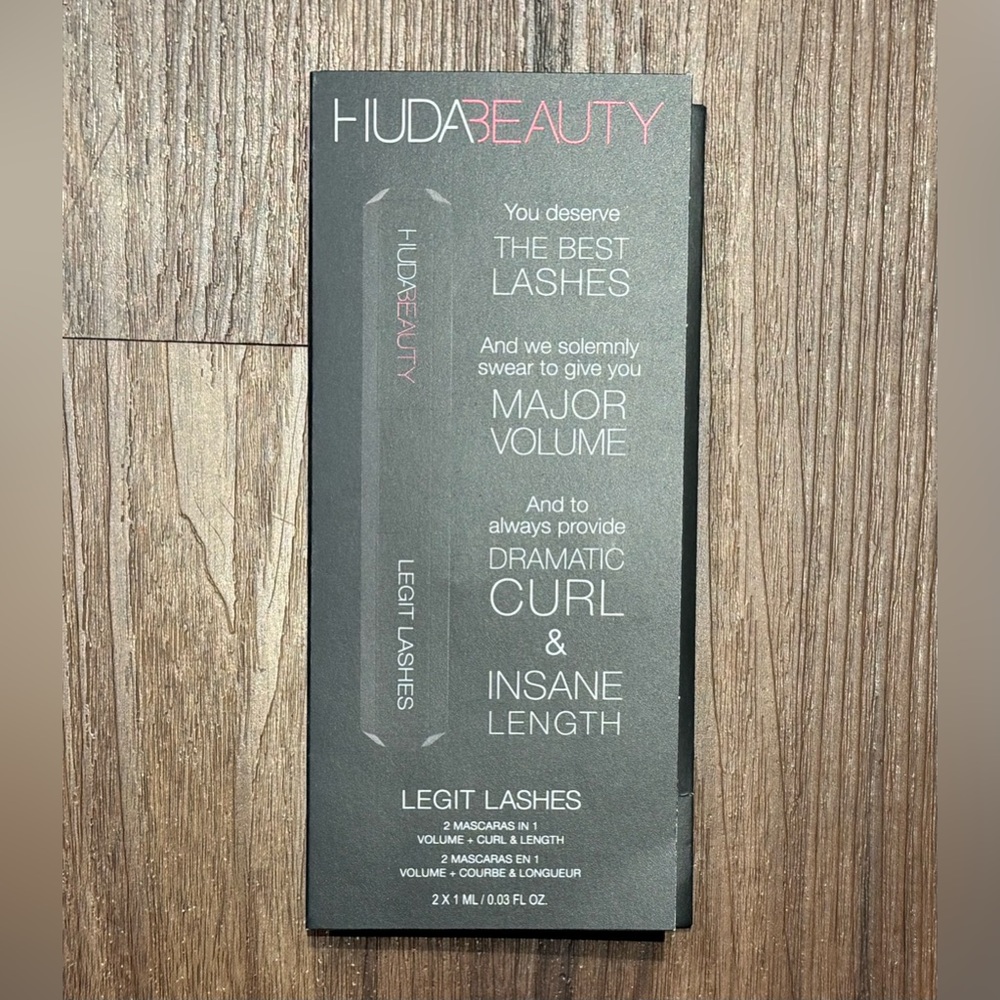 New Huda Beauty Legit Lashes Mascara Double Sided Volume + Length – Sample